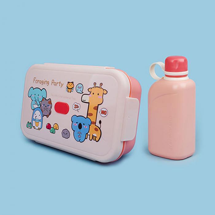 尚趣樂扣大容量雙層飯盒(1200ml)+方形運動