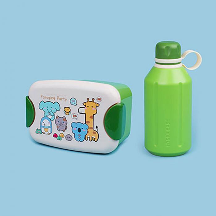 尚趣迷你耳朵飯盒(900ml)+圓形運(yùn)動水壺(500